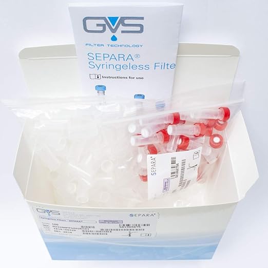 GVS Filter Technology, Separa® Syringeless Filter Vial, PTFE Membrane, 0.45µm, 100/pk