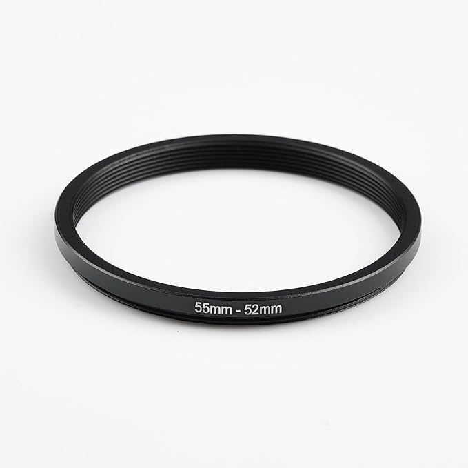 55mm to 52mm Step-Down Ring Filter Adapter,for All Brands UV ND CPL, Metal Ring Step-Down Rings Adapter Filter (55mm-52mm)