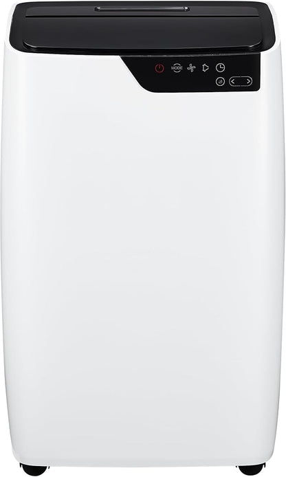 Portable Air Conditioners, 12000 BTU Portable AC for Rooms Up to 550 Sq.Ft. 3-In-1 Portable AC with Quick Cooling, Dehumidifying, 3-Speed Fan, 24H Timer, Remote, Ultra-Quiet, White and Black