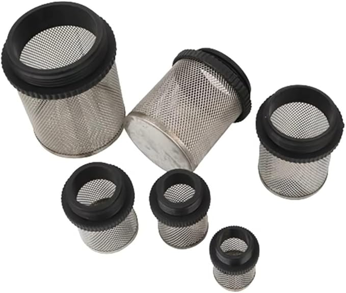 Durable 304 Stainless Steel Water Filter Screen - 1/2" to 2" External Thread for Aquariums, Ponds, Hydroponics(20Pcsx1/2In)