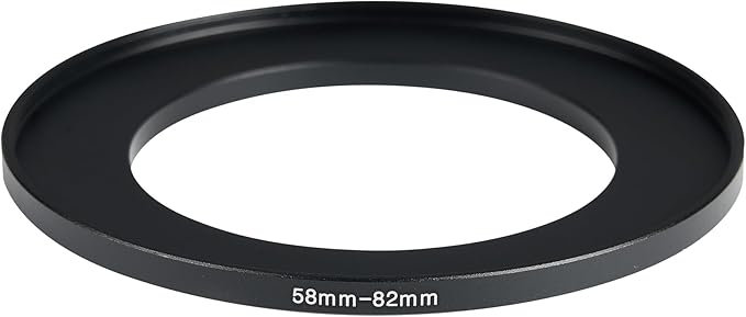58-82mm Metal Step-Up/Down Ring Adapter Compatible with Mirrorless Cameras DSLR Lens, UV CPL ND Filter Thread Converter, Black