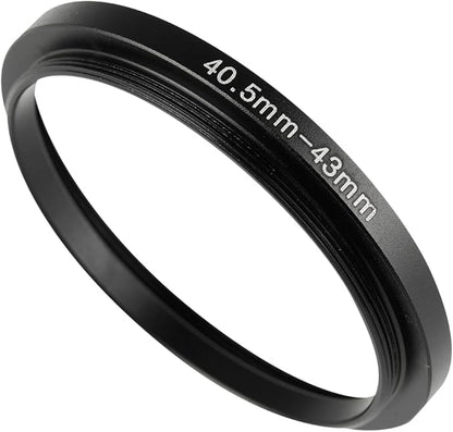 40.5-43mm Metal Step-Up Ring Adapter Compatible with Mirrorless Cameras DSLR Lens, UV CPL ND Filter Thread Converter, Black