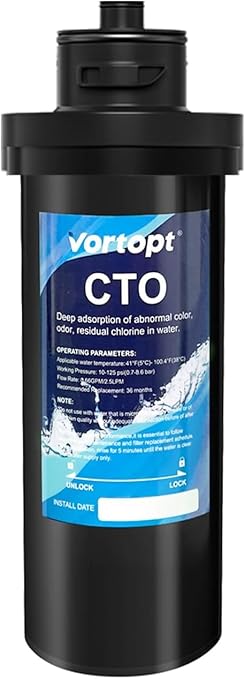 Vortopt Q7 Replacement Water Filter Cartridge,NSF/ANSI 42 Certified Under Sink Filter,19000 Gallon 2-Year Long Life