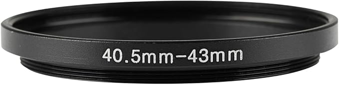 40.5-43mm Metal Step-Up Ring Adapter Compatible with Mirrorless Cameras DSLR Lens, UV CPL ND Filter Thread Converter, Black
