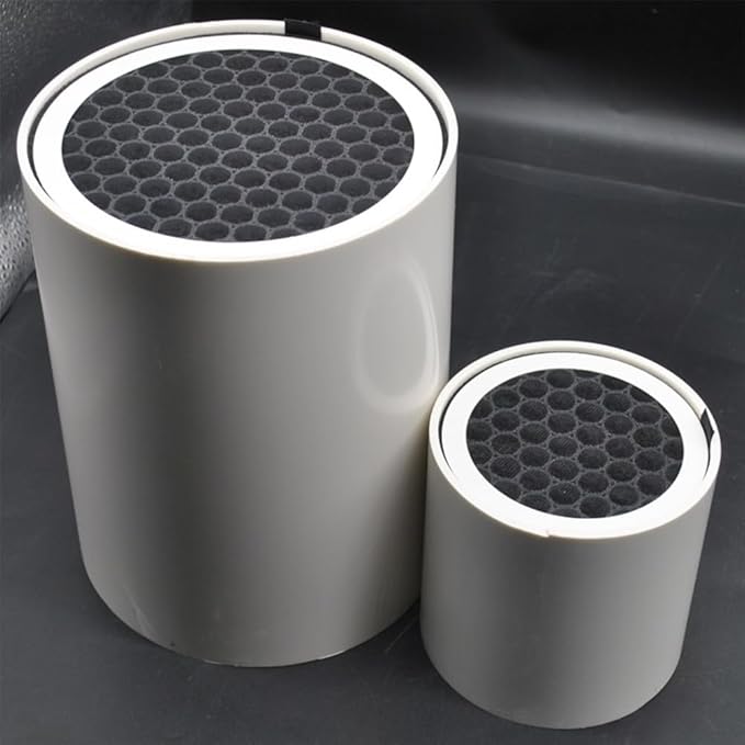 HEPA and Activated Carbon Composite Air Filter for PVC Pipes, Designed to Capture Smoke, Dust, and Harmful Particles in Air Outlet Systems (104mm)