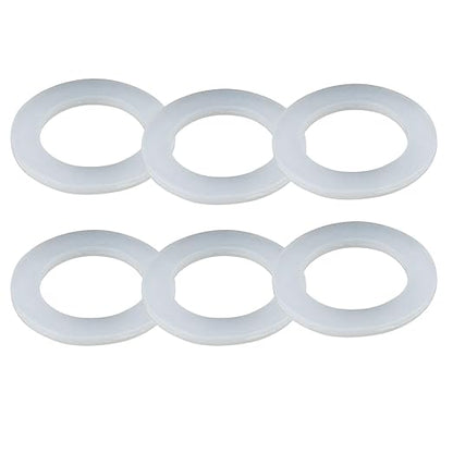 6PCS Bathroom Sink Filter Sealing Ring, Bathroom Drain Pipe Flat Silicone Gasket, Basin Waste Pipe 1.57-inch Drainage Pipe Odor Collector Siphon Pipe, 40mm Inclined Sliding Joint Gasket