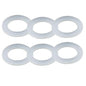 6PCS Bathroom Sink Filter Sealing Ring, Bathroom Drain Pipe Flat Silicone Gasket, Basin Waste Pipe 1.57-inch Drainage Pipe Odor Collector Siphon Pipe, 40mm Inclined Sliding Joint Gasket