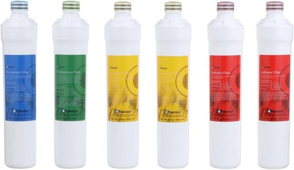 Watts Premier Annual RO Pure 6-Pack Filtration Kit for Zero/Pure Plus Reverse Osmosis System, Push Button Water Filter Replacement, 2 Sediment Filters, 2 Carbon Pre-Filters, 1 Post-Filter, Membrane