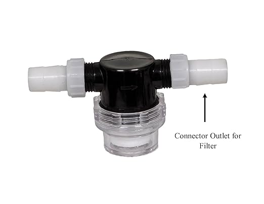 Inline Milker Filter, Clear Plastic Housing with White Connectors, for Milking Machines Portable or Fixed. (1Pc)