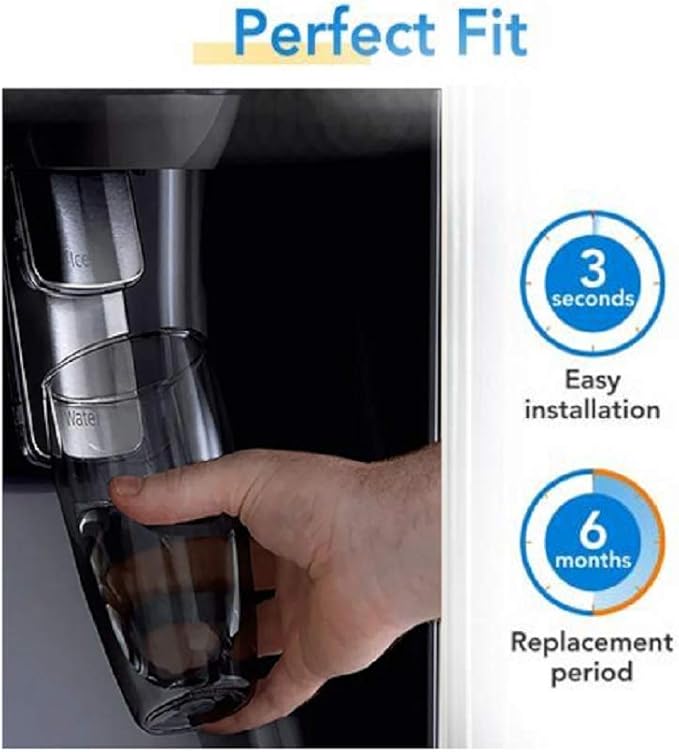 Aqua Fresh WF294 DA29-00020B Refrigerator Water Filter Replacement for Samsung DA29-00020A/B, HAF-CIN/EXP, RF28HFEDBSR, RF263BEAESR, RF263TEAESG, RF28HDEDBSR, HAF-CIN, RF4287HARS,RF4267HARS (2 Pack)