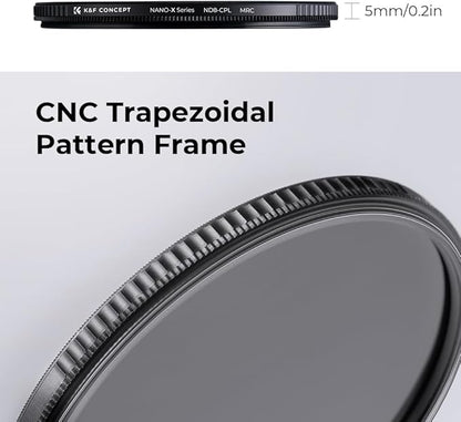 K&F CONCEPT 77mm ND8 Lens Filter and CPL Circular Polarizing Filter 2 in 1 for Camera Lens with 28 Multi-Layer Coatings, Hydrophobic, Scratch Resistant
