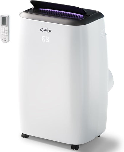 Portable Air Conditioners 8,000 BTU AIRO COMFORT, AC Unit Floor Standing with Remote Control & DYI Installation Kit