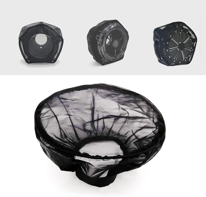 Motorcycle Air Cleaner Filter Waterproof Brreather Rain Sock Black Protective Cover For Harley Air Cleaner Kits XL 1200 Touring Softail Dyna (For RSD Style)