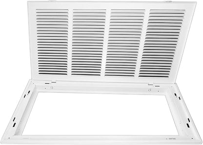 Venti Air 24" X 12" Steel Return Air Filter Grille with MERV 11 Filter Pre-Installed - Removable Face/Door for 1 inch Filters - HVAC Duct Cover Grill [Outer Dimension: 26.5"W X 14.5" H]