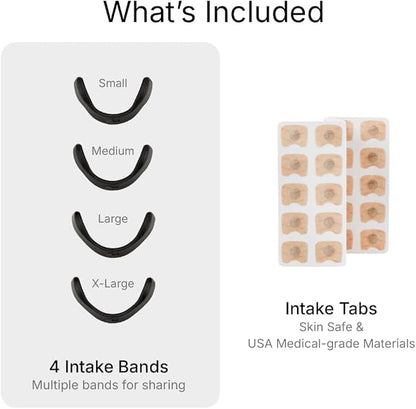 Intake Breathing Magnetic Nasal Strips Starter Kit (15 Count, Black) - Boost Oxygen Intake, Reduce Snoring, Improve Sleep Quality - Sweat Resistant, Nasal Strips - Extra Strength Snoring Solution