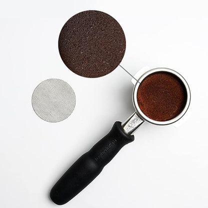 watchget 58.35mm Espresso Puck Screen, Lower Shower Screen 1mm Thickness 150μm Metal Reusable 316 Stainless Steel Fine Coffee Filter Mesh for Espresso Protafilter Basket 58mm