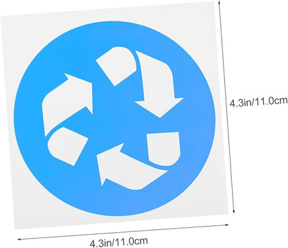 NUOBESTY 12pcs Adhesive Waste Sorting Stickers for Trash -Friendly Labels for Recycling Garbage Sorting Easy to Install Decals for Indoor Outdoor Use