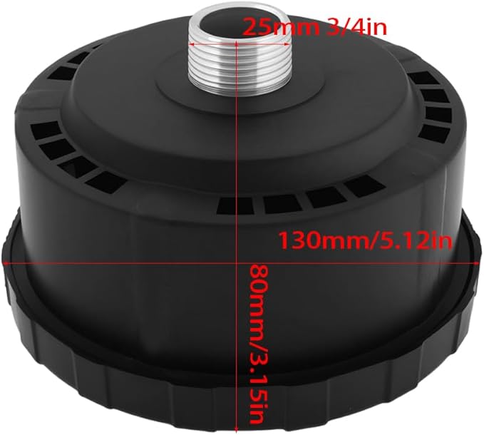 eMagTech 2PCS Air Compressor Silencer 3/4 Inch 25mm Compatible with Piston Compressors Air Filter for Pneumatic Systems