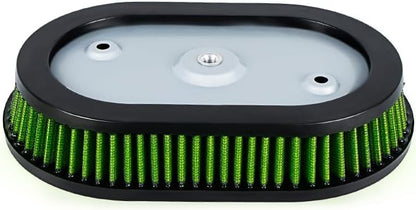 High-Flo Replacement Air Filter Element For Ventilator - Milwaukee-Eight Engine '18-later Softail and '17-later Touring and Trike Models Equipped with 114 Air Cleaner (Green 114 Air Cleaner)