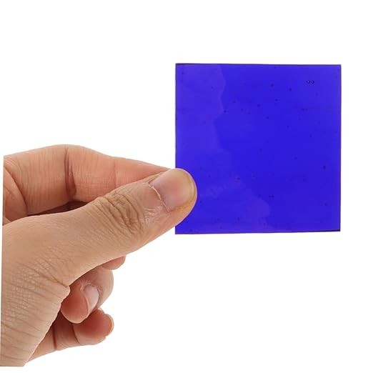 Zerodeko Cobalt Glass Sheet Experiment Device Chemistry Filter Glass Plate School Lab Tool