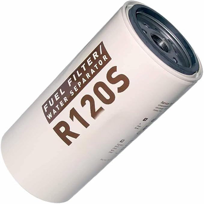 Filter Cartridge R120S - 2 Micron Spin-On Fuel/Water Separator Replacement Element Fits Racor 4120/6120 Series