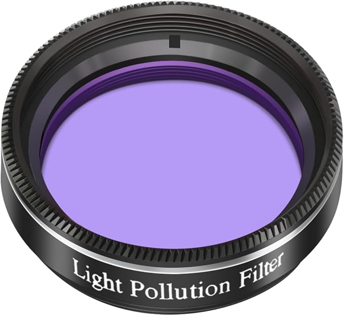 1.25inch Light Pollution Filter for Telescope, Perfect for Viewing Moon and Planets, Metal Cell and Optical Glass