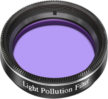 1.25inch Light Pollution Filter for Telescope, Perfect for Viewing Moon and Planets, Metal Cell and Optical Glass