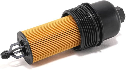 926-959 Aluminum Engine Oil Filter Housing Oil Cooler Kit with Gaskets & Sensors Compatible with 2011-2016 Chrysler Charger Challenger Journey Wrangler Ram Promaster 3.6L (black)