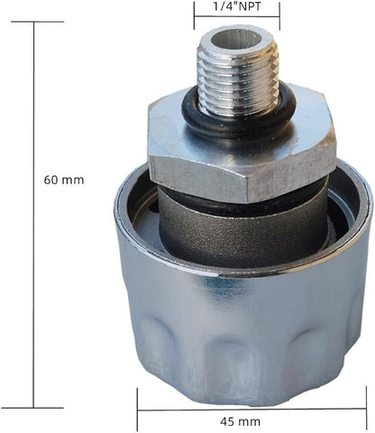 NPT Breather Cap 1/4" - C-Type Air Filter Plug for Hydraulic Oil Tank Covers and Gearbox Exhaust Valves - Ideal for Coolant Tanks, Reservoirs, Hydraulic Oil Tanks, and Gearboxes (1/4″)
