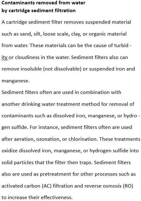 10 Micron Sediment Filter - Whole House Water Filter Cartridge - 4.5 x 20-inch Replacement - Compatible with All Whole House Water Filter System - (20 X 4.5, 6 Count)