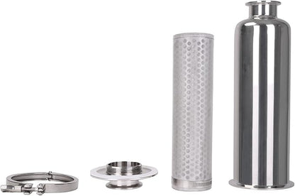 DERNORD 2 Inch Tri-Clamp Filter - SS304 Sanitary Fittings Inline Straight Strainer with 60 Mesh Stainless Screen