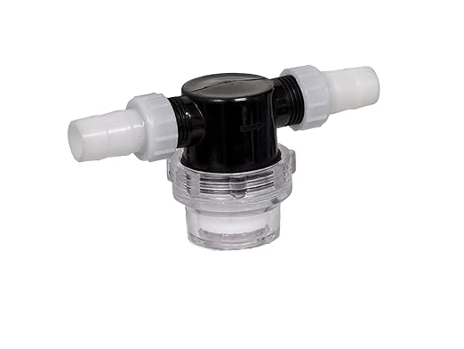 Inline Milker Filter, Clear Plastic Housing with White Connectors, for Milking Machines Portable or Fixed. (1Pc)