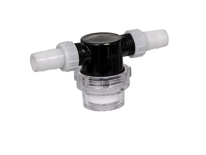 Inline Milker Filter, Clear Plastic Housing with White Connectors, for Milking Machines Portable or Fixed. (1Pc)