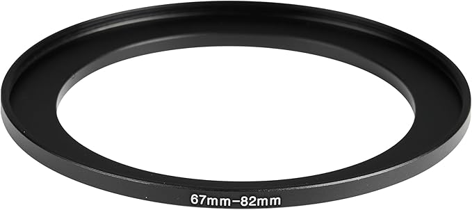 67-82mm Metal Step-Up/Down Ring Adapter Compatible with Mirrorless Cameras DSLR Lens, UV CPL ND Filter Thread Converter, Black