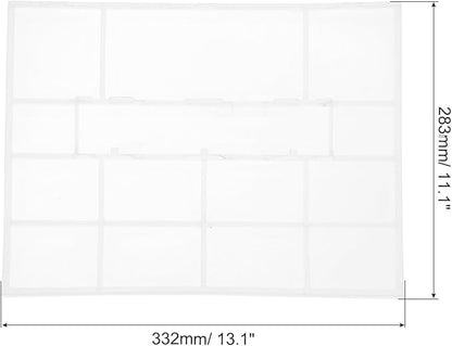 PATIKIL Air Conditioner Filter Replacement 332mm x 283mm, Plastic Air Filtering Screen with Filter Foam for HVAC, White