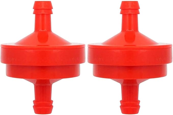 298090 394358 Lawn Mower 1/4" Inline Gas Fuel Filter for B & S BS 394358S 5098K AM38708 7-6572 1/4" Inline Gas 75 Micron Assembly (2/Pack)