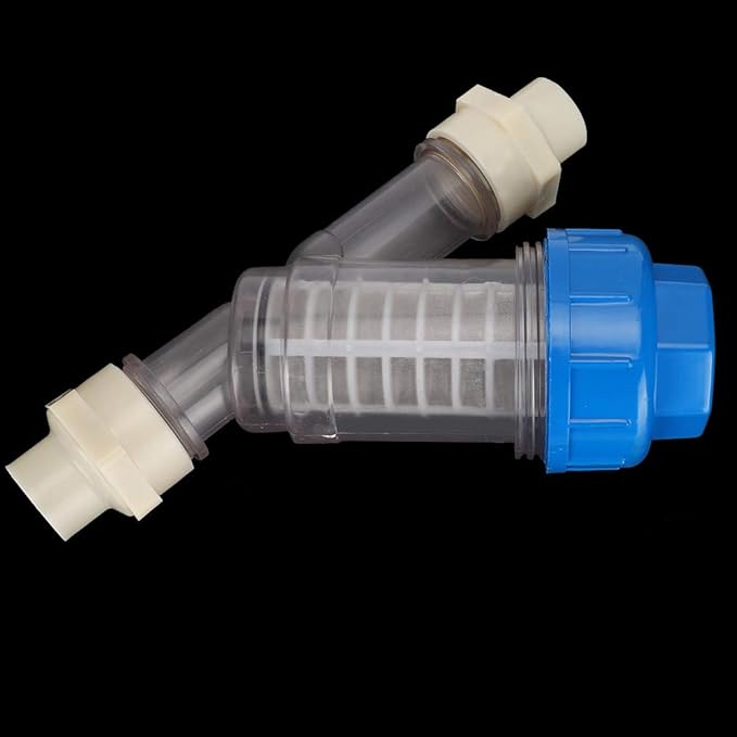 Poultry Water Line Strainer | Farm Water Treatment System for Chickens/Ducks/Livestock | Replaceable Screen Sheet Purifies Water Supply | 29x19x9cm Plastic Strainer
