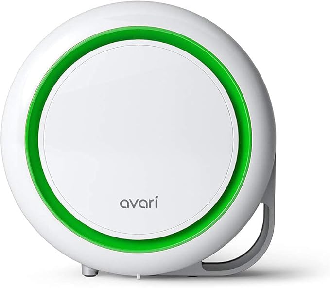AVARI™ 525 Green Desktop Personal Air Purifier made in Korea. Filtering Personal Breathing Zone. Ultra Quiet Electro-Static Filters to 0.1 Micron