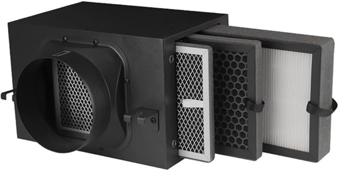 Activated carbon and HEPA rectangle air filter for removal of smoke, dust, and in fresh air outlets and smoke exhaust applications in indoor spaces (S HEPA Filter)