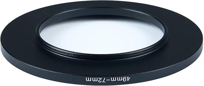 49mm to 72mm Step-Up Ring Filter Adapter for All Brands UV ND CPL Metal Ring Step-Up Rings Adapter Filter (49mm-72mm)