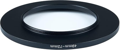 49mm to 72mm Step-Up Ring Filter Adapter for All Brands UV ND CPL Metal Ring Step-Up Rings Adapter Filter (49mm-72mm)