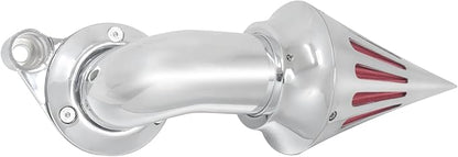Air Cleaner Motorcycle CNC Spike Air Intake Filter Kit Fit for Harley Sportster XL Iron 883 1200 2004-2022 (Chrome)