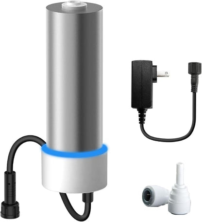 Waterdrop LED UV͎ Ultrąviolët Water Filter for Under Sink Water Filter and Reverse Osmosis System, Reduce up to 99.9% of Harmful Substances, Mercury-Free, FCC Certified, Stainless Steel, 50 Year Life