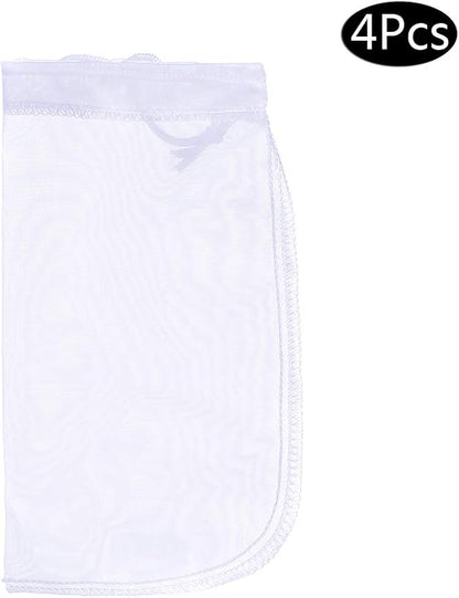 ALEGI 180 Micron Aquarium Filter Media Fine Mesh Bag, 8" by 4" Small Resin Filters Media Bags for Fish Tank (8"*4"(4Pcs))