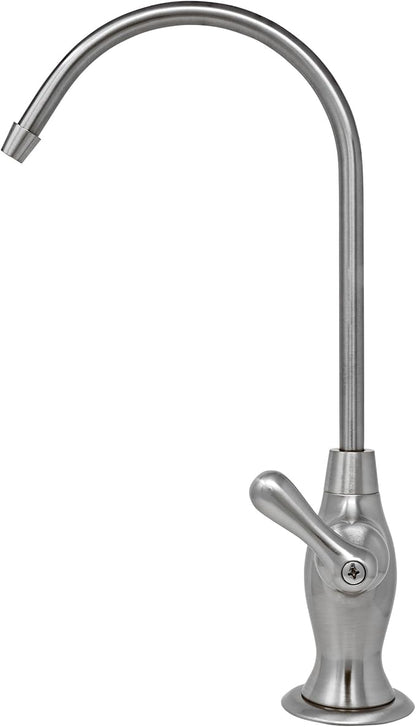 Metpure Non-airgap NSF Certified RO Faucet Reverse Osmosis Drinking Water Filtration System Water Dispenser Spout (Brushed Nickel). Vase Style with Faucet Wrench.