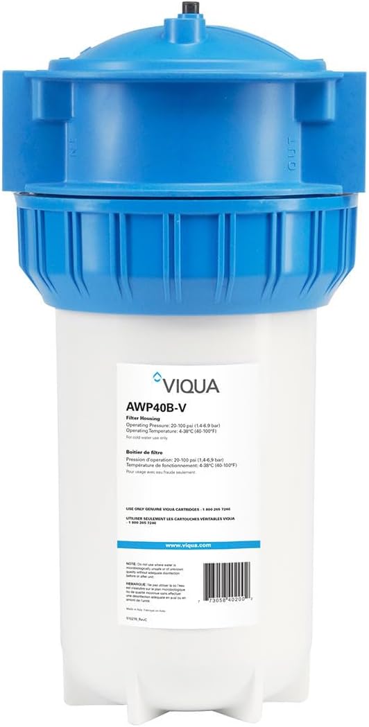 Viqua AWP40B-V Filter Housing Kit with Bracket and Wrench – Durable, Universal Water Filter Housing for Easy Installation and Maintenance, 4.5 x 10 Inch Filters