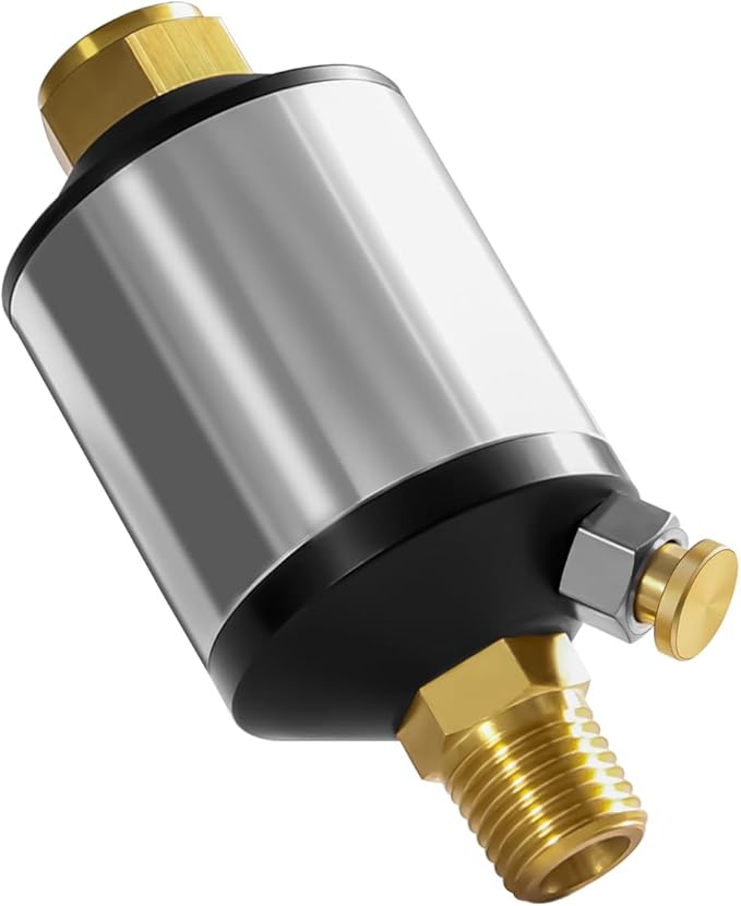 Watflow Air Compressor Water Separator Filter for Air Line, 1/4" NPT Inlet and Outlet, 150 psi, Protect Tool for Pneumatic