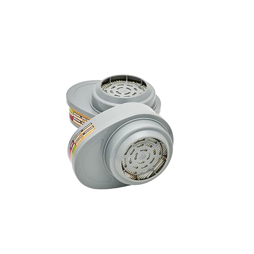 MSA 815368 Advantage Respirator Cartridge - Chlorine/Mercury Vapor/P100 (Mersorb), Quantity: 2 per pack, Chemical & Combination Air-Purifying Respirator Attachment, Long-Lasting Respiratory Protection
