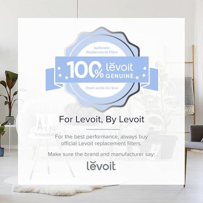 LEVOIT Sprout Air Purifier Genuine Replacement Filter, 3 layer HEPA Filter, High-Efficiency Activated Carbon, 1 Pack, White