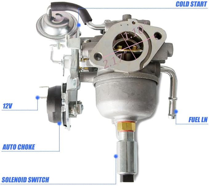 541-0765 Carburetor for Cummins Onan Marquis Gold RV QG 5500 7000 Generator, Replaces 146-0774 541-0704 A029S257, Fits HGJAB HGJAA Model, with Fuel Filter Gaskets Fuel Line Kit
